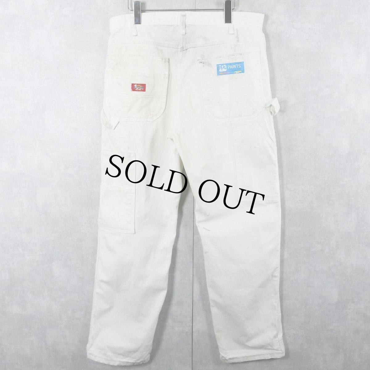 画像2: Dickies ペンキペイント ペインターパンツ W35 (2)