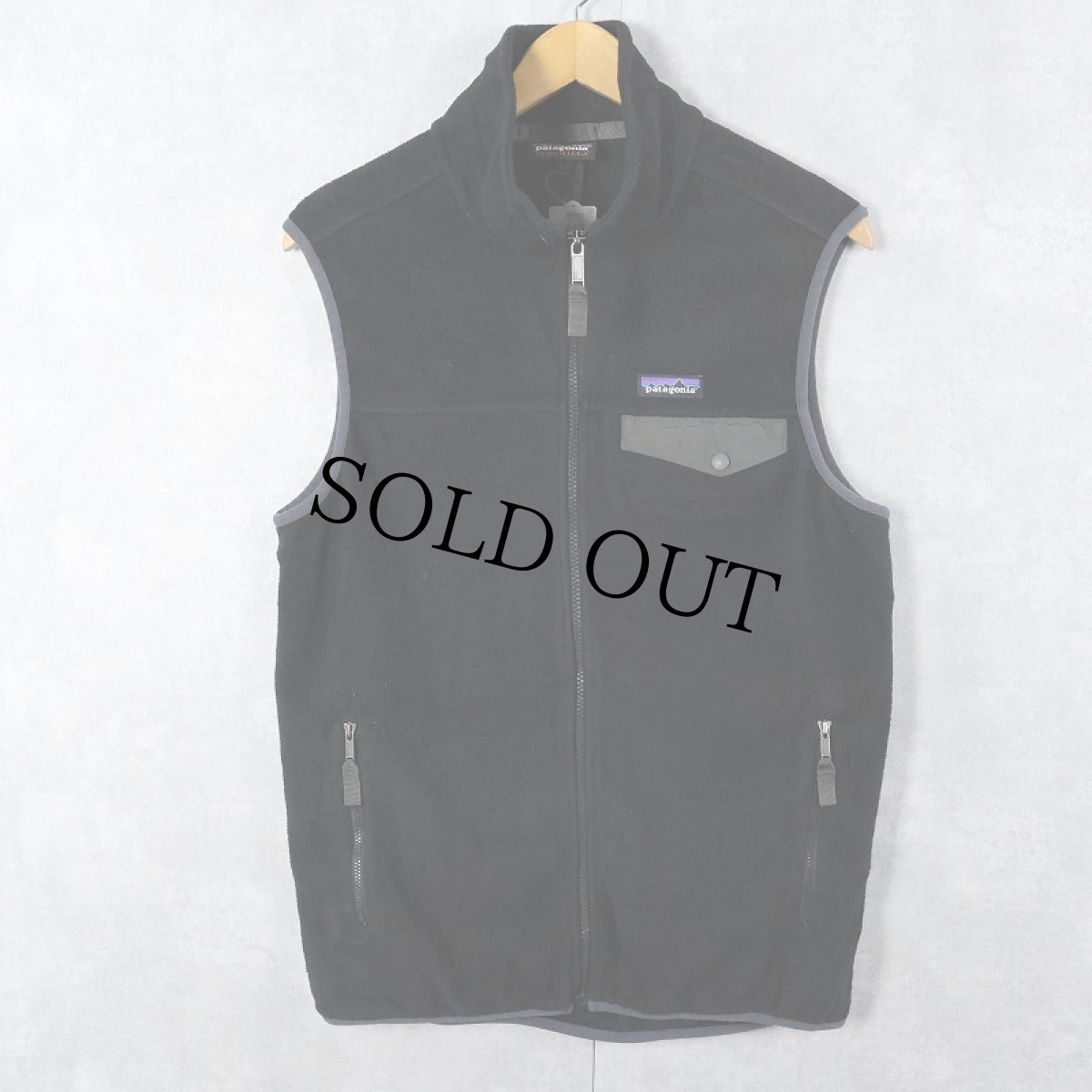 画像1: 2015AW Patagonia シンチラスナップTベスト BLACK M (1)