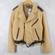 画像1: POLO Ralph Lauren "Double Riders Type" ボアライダースジャケット タグ付き未使用 L  (1)