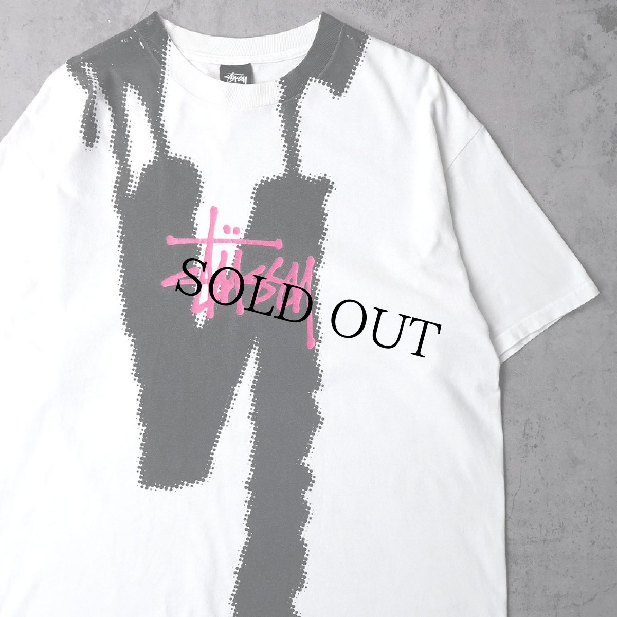 画像1: STUSSY "STUSSY TRIBE 6815 BLOWUP" ロゴプリントTシャツ L (1)