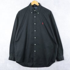 画像1: Ralph Lauren "BLAKE" コットンボタンダウンシャツ BLACK M (1)