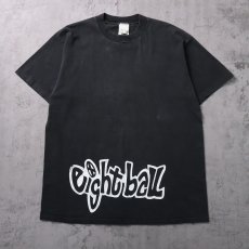 画像1: 90's eight ball USA製 ロゴプリントTシャツ BLACK XL (1)