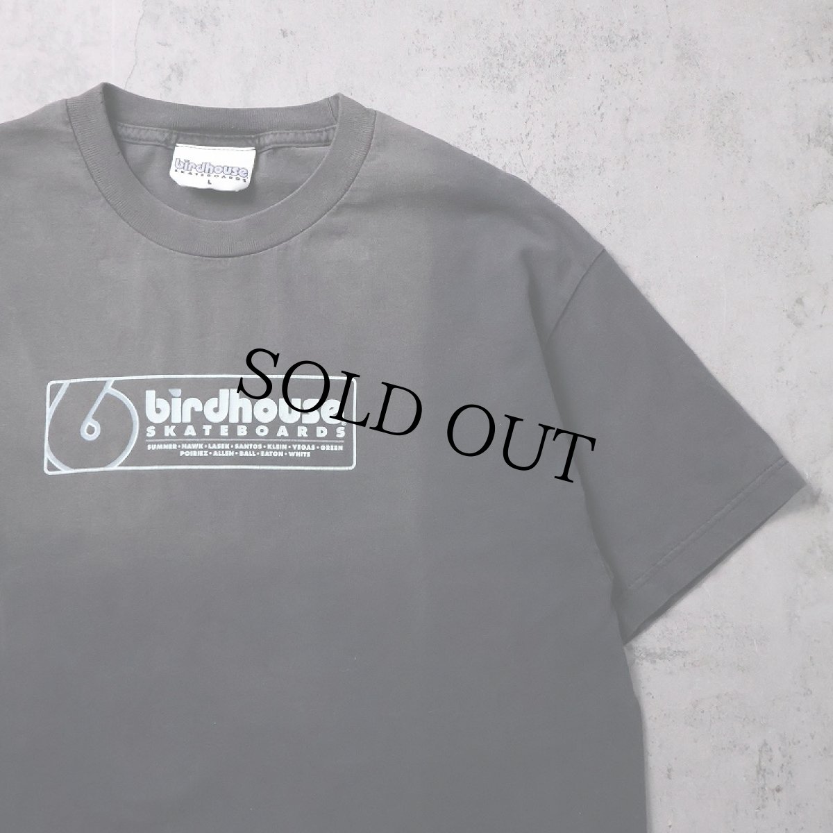 画像1: 90〜2000's birdhouse skateboards ロゴプリントTシャツ BLACK L (1)