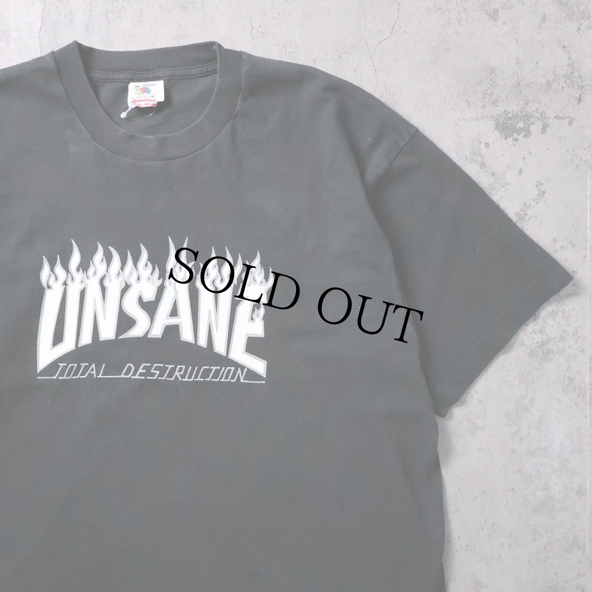 画像1: 90's UNSANE USA製 "TOTAL DESTRUCTION" ノイズロックバンド パロディプリントTシャツ BLACK XL (1)