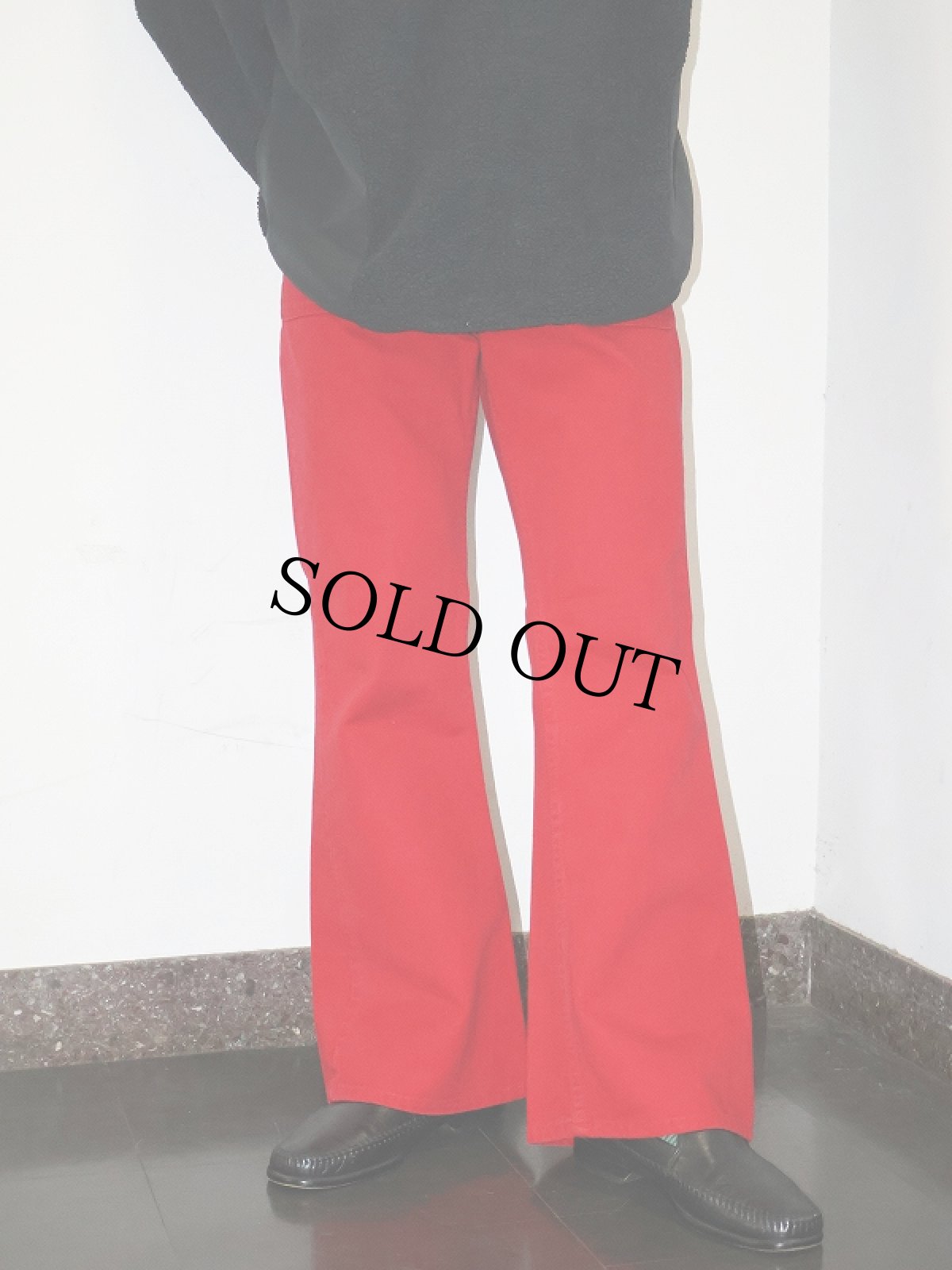 画像1: 70's LEVI'S 609 BIGE ベルボトムコットンツイルパンツ W33 (1)