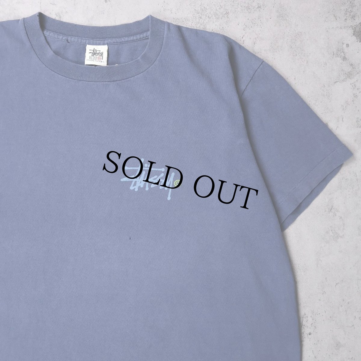 画像2: 90's STUSSY USA製 ロゴプリントTシャツ NAVY XL (2)