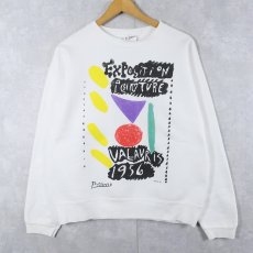 画像1: 90's Pablo Picasso USA製 アートプリントスウェット M (1)