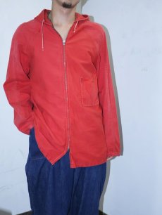 画像1: 40's コの字エンド コットンジップパーカー (1)