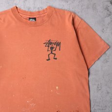 画像2: 80's STUSSY USA製 シャドーマンプリントTシャツ XL (2)