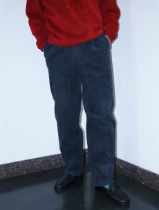 画像1: 80's Sears ヘリンボーン柄 2タック コーデュロイパンツ BLACK W29 (1)