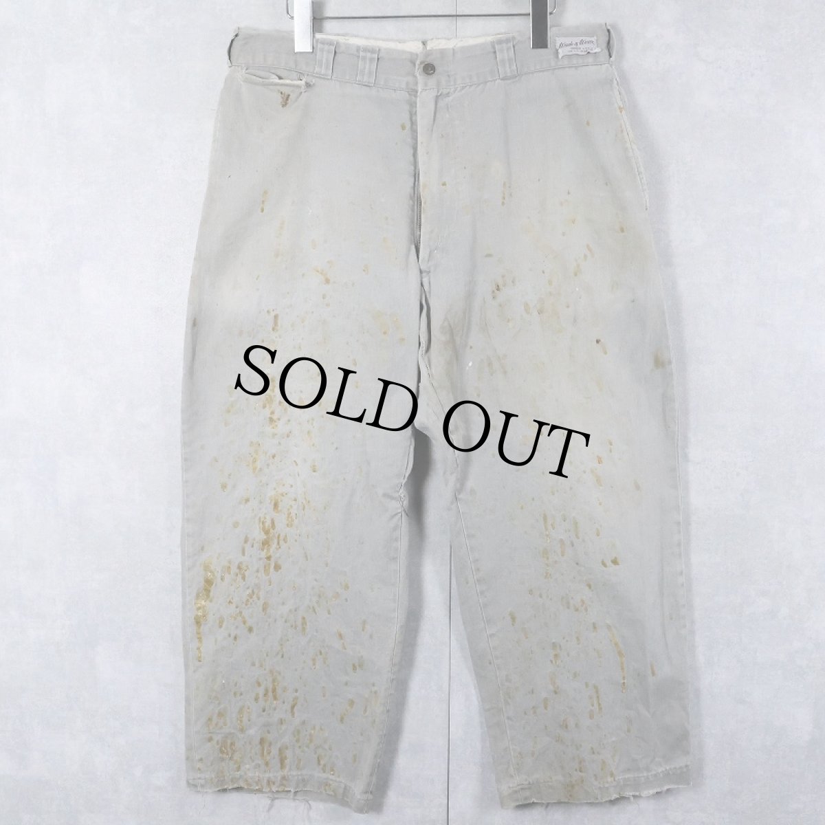 画像2: 60's〜 コットンワークパンツ W34 (2)