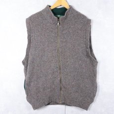 画像1: 90's〜 ORVIS カラーネップ混 ウールニットベスト L (1)