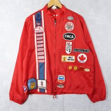 画像1: 70〜80's Swingster ワッペン＆バッジ付き ナイロンレーシングジャケット M (1)