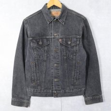 画像1: 80's Levi's 70506-0259 USA製 ブラックデニムジャケット SIZE36 (1)