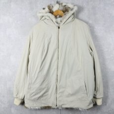 画像2: 90's〜 WHITE STAG フェイクファー×PVC リバーシブルパーカー 2X (2)