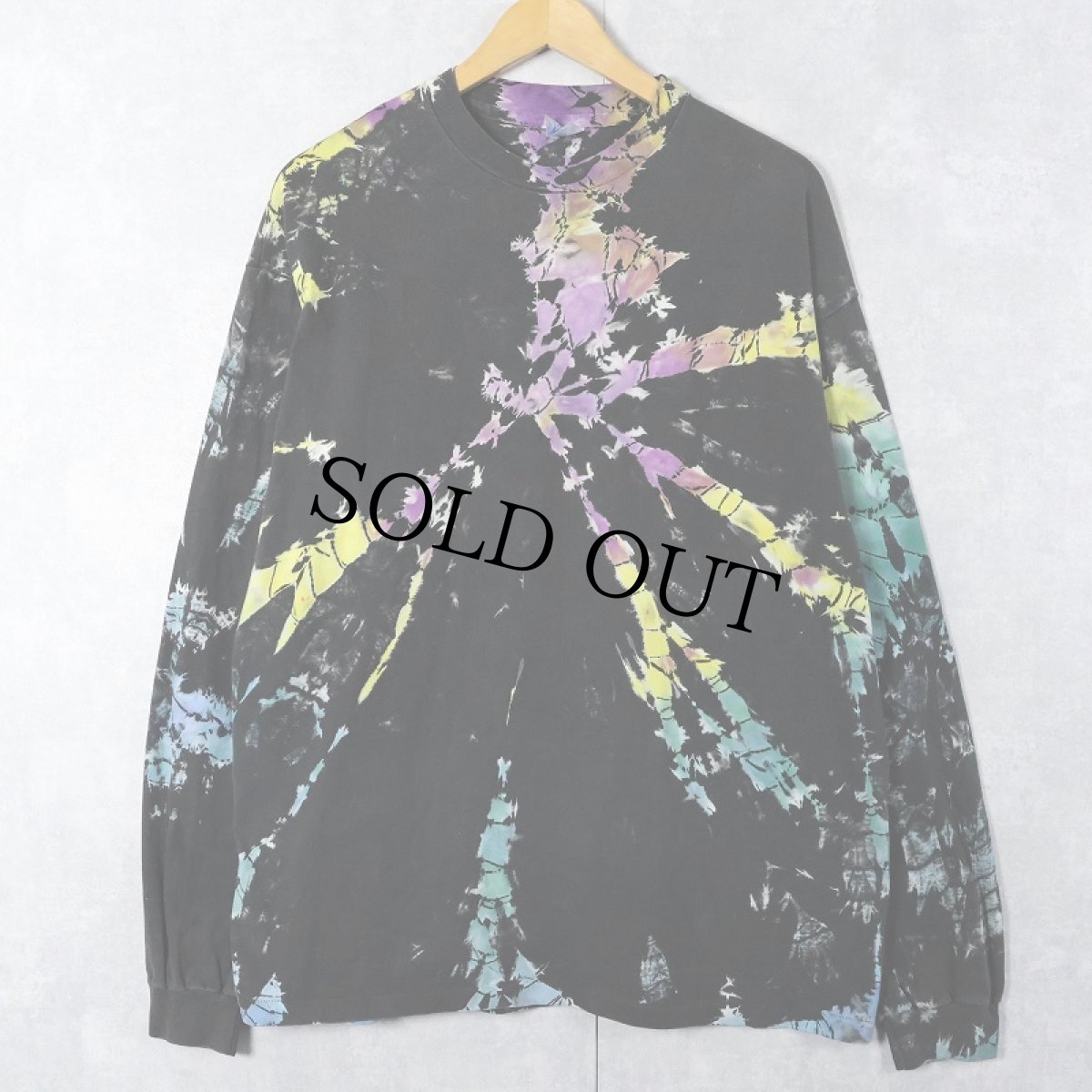 画像1: 90's Hanes USA製 タイダイ染め ロンT XL (1)