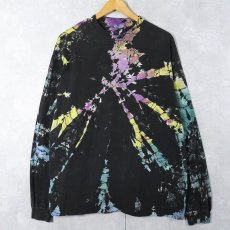 画像1: 90's Hanes USA製 タイダイ染め ロンT XL (1)