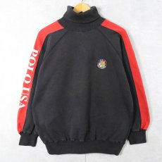 画像1: 90's Ralph Lauren クッキーパッチ タートルネックスウェット BLACK M (1)