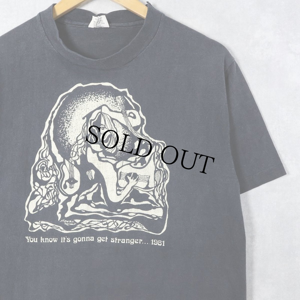 画像1: 80's GRATEFUL DEAD USA製 "You know it's gonna get stranger... 1981" ロックバンドプリントTシャツ BLACK L (1)