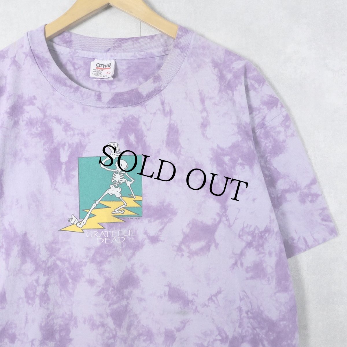 画像1: 90's GRATEFUL DEAD USA製 タイダイ ロックバンドTシャツ XL (1)