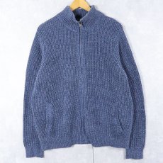 画像1: L.L.Bean コットンニットジップジャケット L (1)