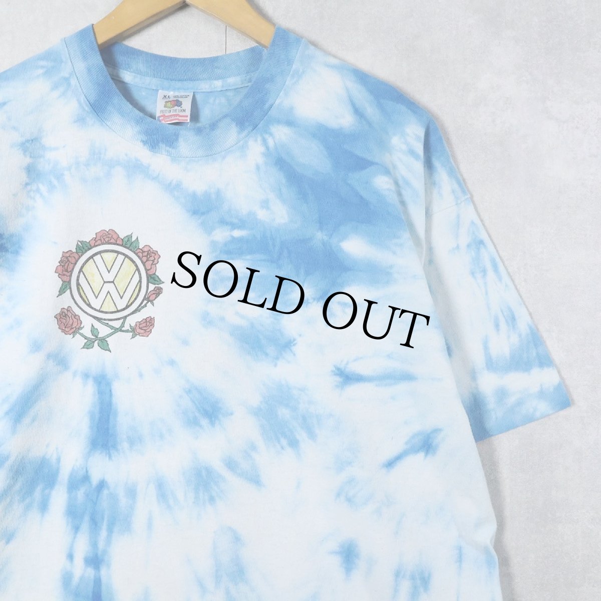 画像1: 90's GRATEFUL DEAD×Volkswagen USA製 タイダイ ロックバンドTシャツ XL (1)