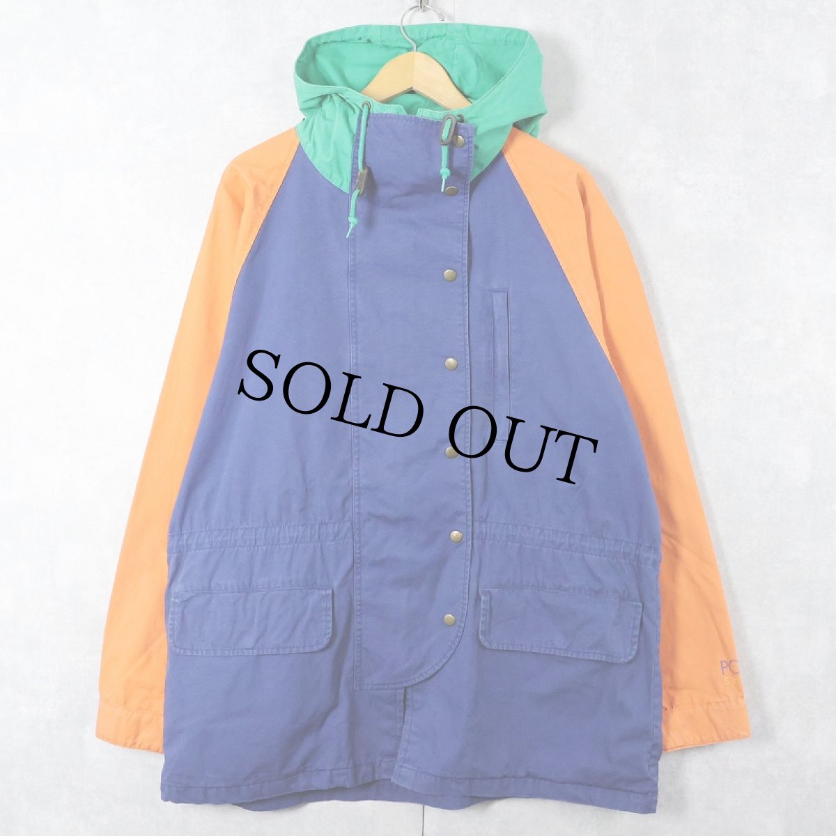 画像1: 90's Ralph Lauren POLO SPORT コットンパーカー M (1)