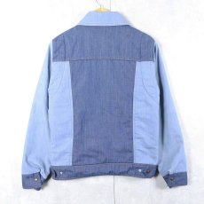 画像2: 70's Levi's "SKI LEVI'S" 切り替えデザイン バットダイ デニムスキージャケット M (2)