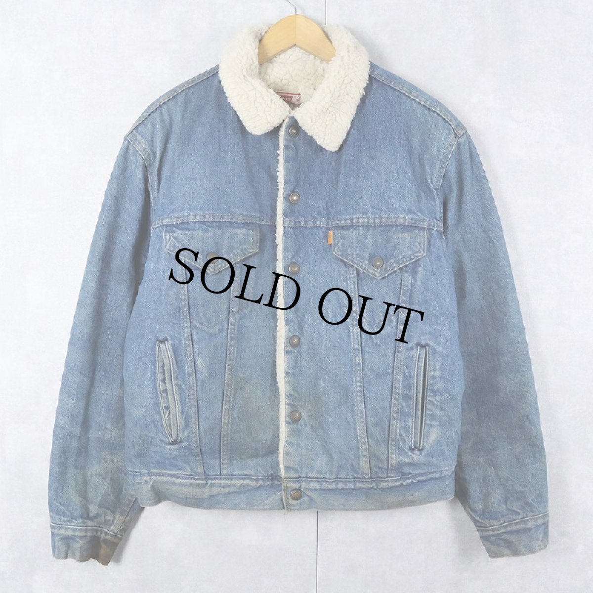 画像1: 70's Levi's オレンジタブ デニムボアジャケット SIZE44 (1)