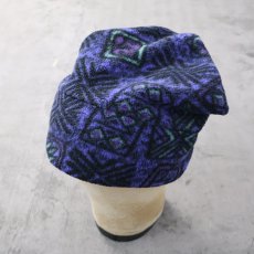 画像1: 80〜90's EMS 総柄 フリースキャップ ONE SIZE (1)