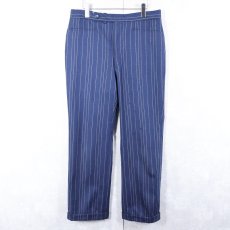 画像2: 〜90's ストライプ柄 ウール混スラックスW30 (2)