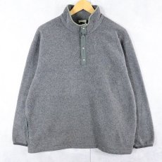 画像1: 80's L.L.Bean 筆記体ロゴ刺繍 ハーフスナップフリースジャケット (1)