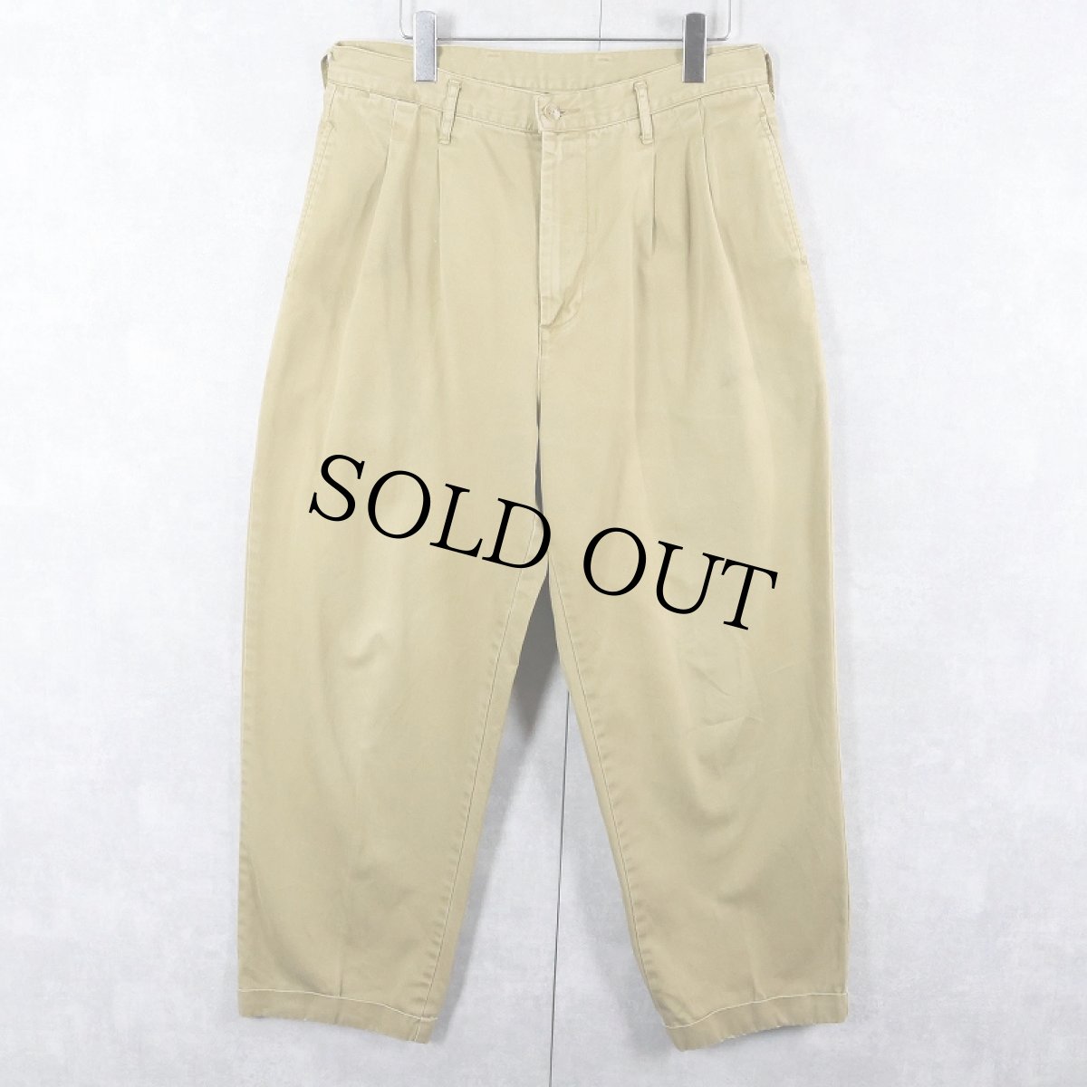 画像3: 90's GAP 2タック チノトラウザーズ W31 (3)