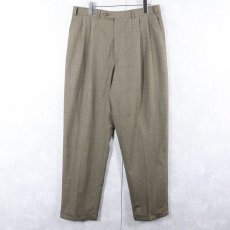 画像3: 80〜90's Polo University Club by Ralph Lauren CANADA製 グレンチェック柄 ２タックスラックス W33 (3)