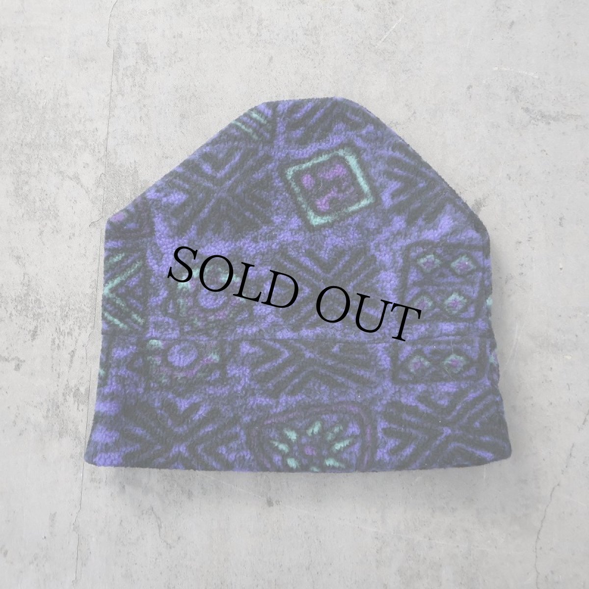 画像2: 80〜90's EMS 総柄 フリースキャップ ONE SIZE (2)