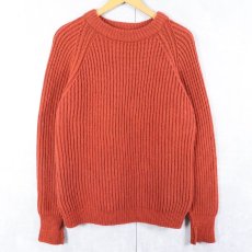 画像1: Bridgedale UK製 リブ編み ウールニットセーター L (1)