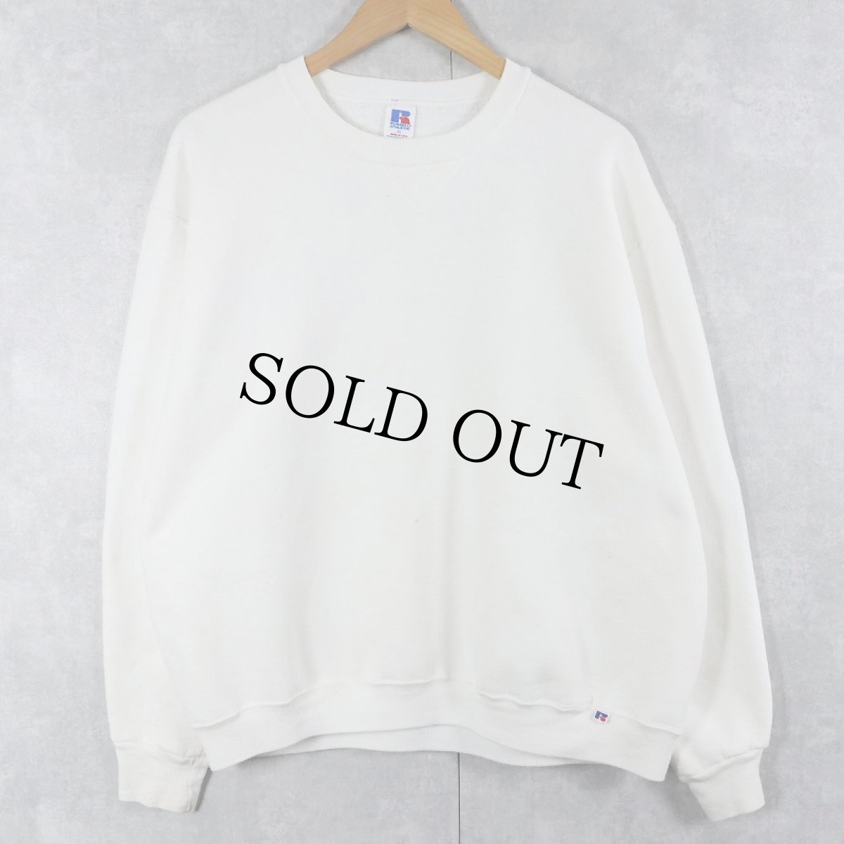 画像1: 80's RUSSELL ATHLETIC USA製 前V 無地スウェット XL (1)