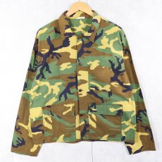 画像1: 80's ウッドランドカモ柄 コットンハンティングジャケット L (1)