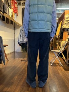 画像4: BURBERRY SPAIN製 1タック コーデュロイパンツ NAVY W36 (4)
