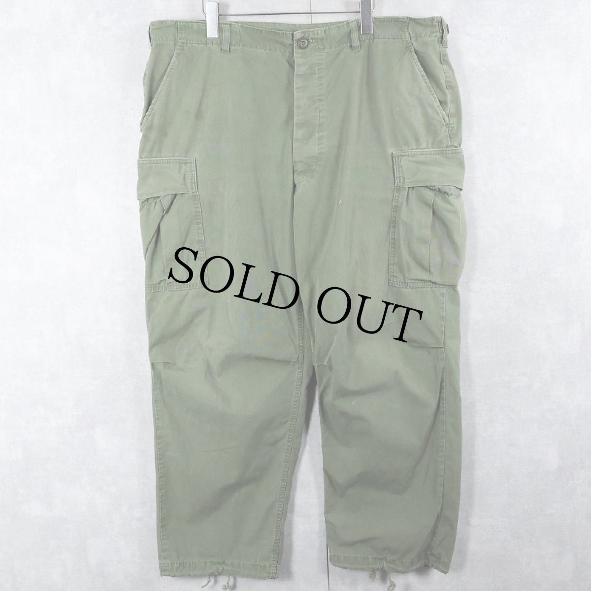 画像1: 60's U.S.ARMY コットンポプリン ジャングルファティーグパンツ 3rd XLARGE REGULAR (1)