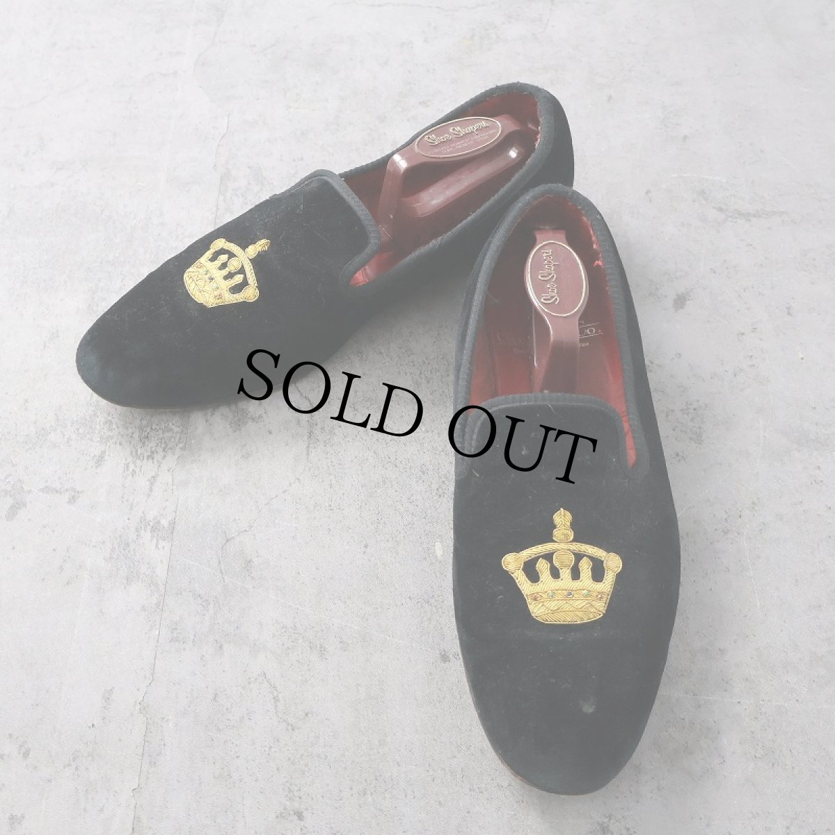 画像1: Carroll & Co. ベルベットオペラシューズ BLACK 27cm (1)