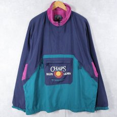 画像1: CHAPS Ralph Lauren 切り替えデザイン ナイロンアノラックジャケット L (1)