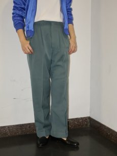 画像2: 50's ウールギャバジン 2タックスラックス W28 (2)