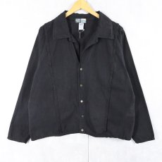 画像1: 90's EZZE WEAR CANADA製 コットンジャケット BLACK XL (1)