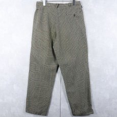 画像2: 〜40's グレンチェック柄 ウールスラックス W29 (2)