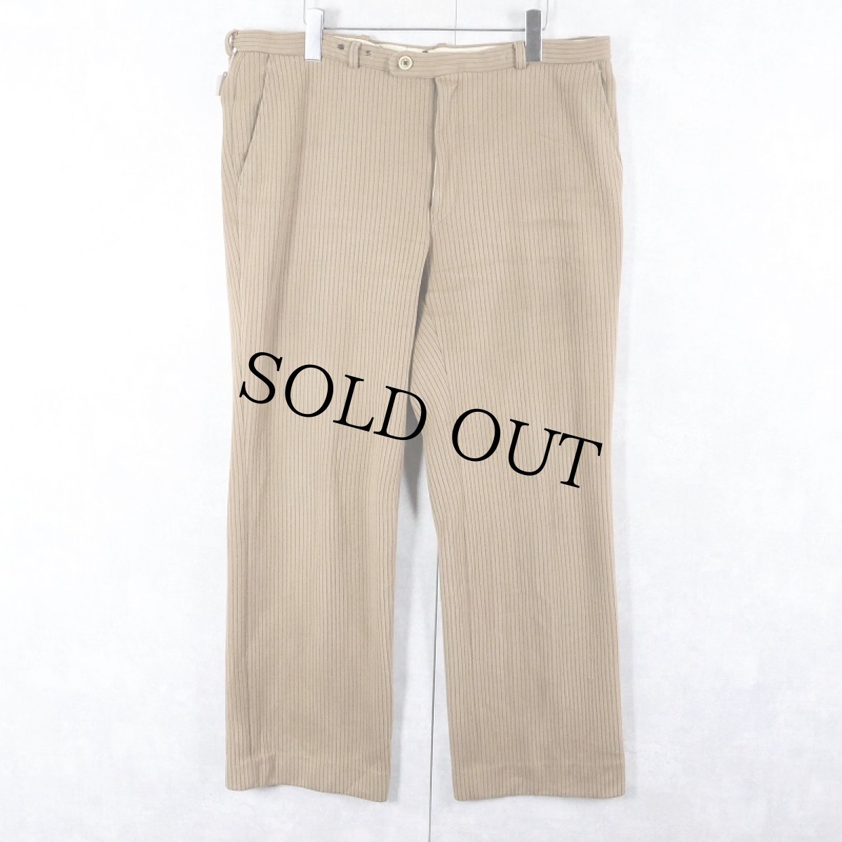 画像1: 〜70's ストライプ柄織り コットンパンツ W39 (1)