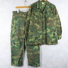 画像1: 60's U.S.ARMY ERDL迷彩 グリーンリーフ ジャングルファティーグジャケット/パンツ 5th SETUP MEDIUM REGULAR (1)