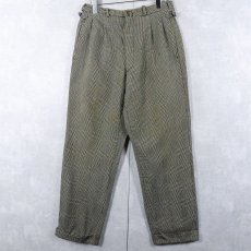 画像1: 〜40's グレンチェック柄 ウールスラックス W29 (1)