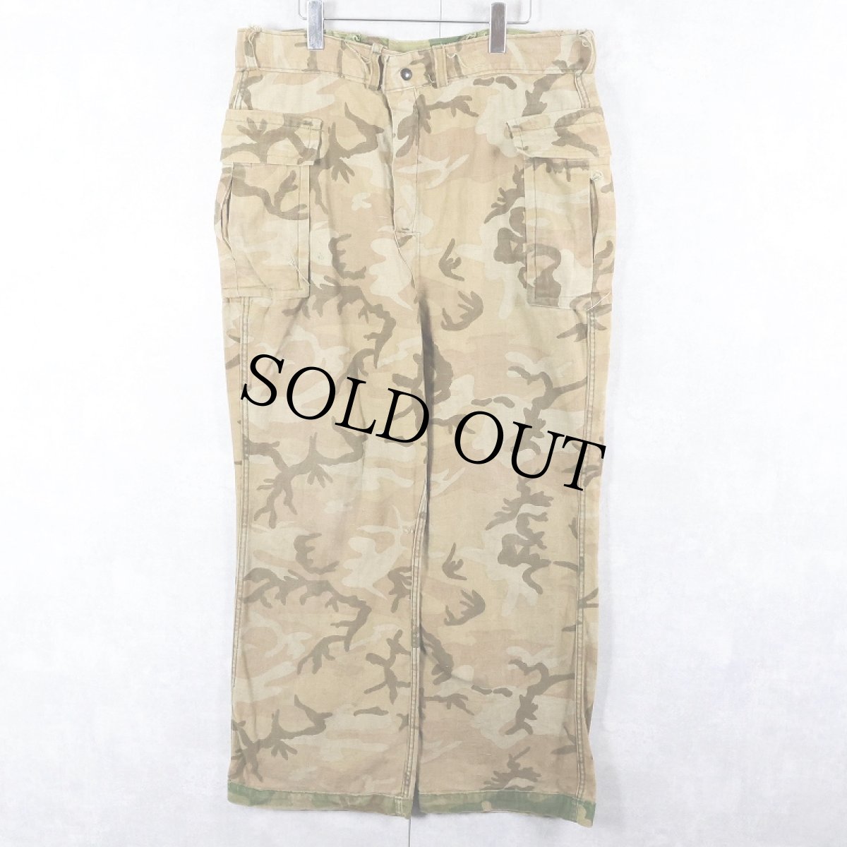 画像6: 〜80's カモ柄 リバーシブル コットンカーゴパンツ W37 (6)