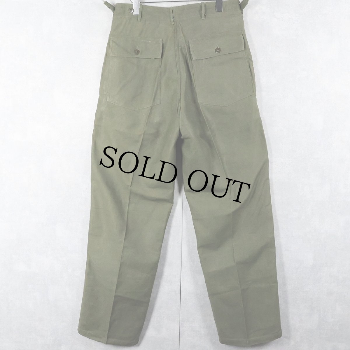 画像2: 50's U.S.ARMY "サイドアジャスタ付き" ベイカーパンツ DEADSTOCK MEDIUM (2)